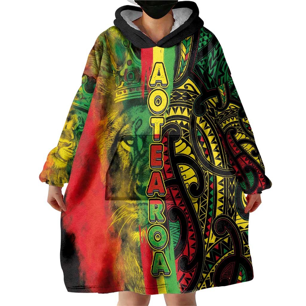 Aotearoa Reggae Wearable Blanket Hoodie Maori Reggae-One Love