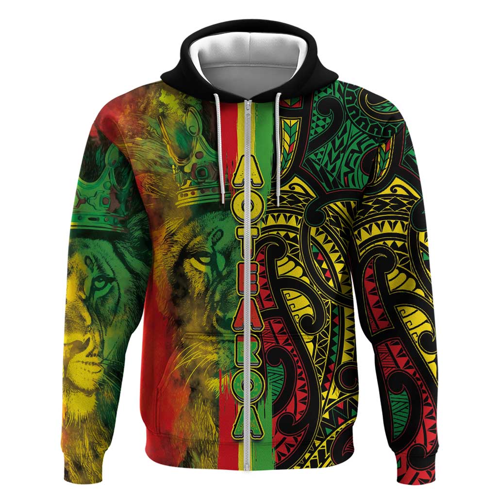 Aotearoa Reggae Zip Hoodie Maori Reggae-One Love