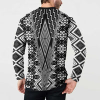 Aotearoa Tukutuku and Poutama Motif Classic Button Sweatshirt
