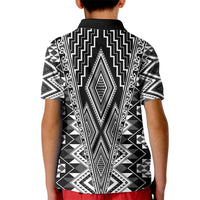 Aotearoa Tukutuku and Poutama Motif Classic Kid Polo Shirt