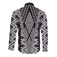Aotearoa Tukutuku and Poutama Motif Classic Long Sleeve Button Shirt