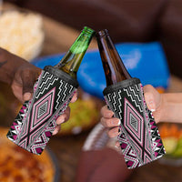 Pink Aotearoa Tukutuku and Poutama Motif 4 in 1 Can Cooler Tumbler