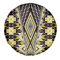 Yellow Aotearoa Tukutuku and Poutama Motif Spare Tire Cover