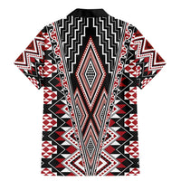 Red Aotearoa Tukutuku and Poutama Motif Family Matching Mermaid Dress and Hawaiian Shirt