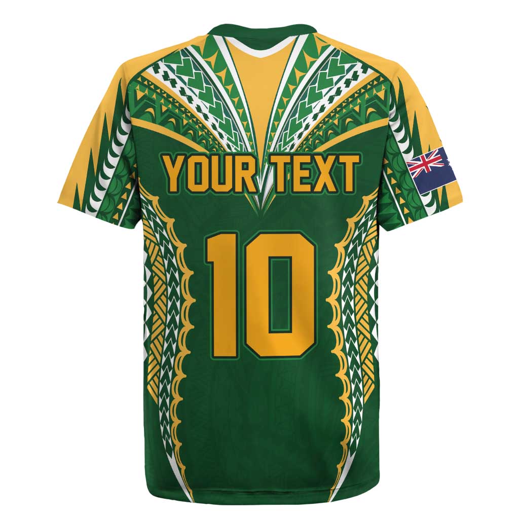 Custom Cook Islands Rugby League Rugby Jersey Tatau Tribal Pattern-Special Edition Green Color