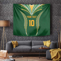 Custom Cook Islands Rugby League Tapestry Tatau Tribal Pattern-Special Edition Green Color