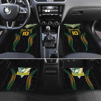 Custom Cook Islands Rugby League Car Mats Tatau Tribal Pattern-Special Edition Black Color