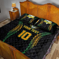 Custom Cook Islands Rugby League Quilt Bed Set Tatau Tribal Pattern-Special Edition Black Color
