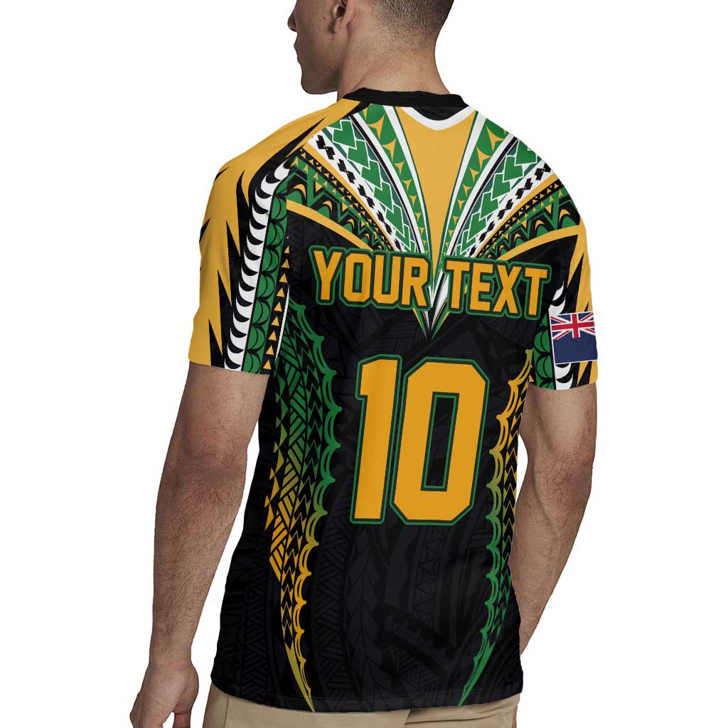 Custom Cook Islands Rugby League Rugby Jersey Tatau Tribal Pattern-Special Edition Black Color