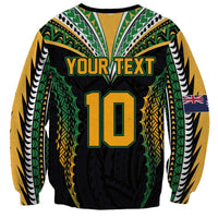 Custom Cook Islands Rugby League Sweatshirt Tatau Tribal Pattern-Special Edition Black Color