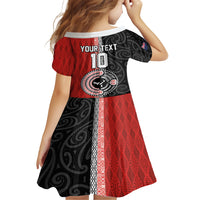 Custom Tonga and New Zealand Rugby Family Matching Off Shoulder Maxi Dress and Hawaiian Shirt Maori Mix Ngatu Pattern