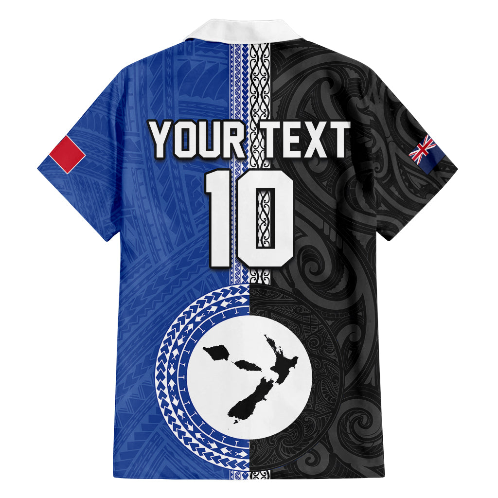 Custom Samoa and New Zealand Rugby Family Matching Tank Maxi Dress and Hawaiian Shirt Teuila Samoan and Maori Warrior