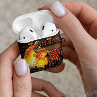 Australia and Papua New Guinea Together AirPods Case Kangaroo Aboriginal Art and Bird-of-paradise Oro Tribal Motifs - Polynesian Pride