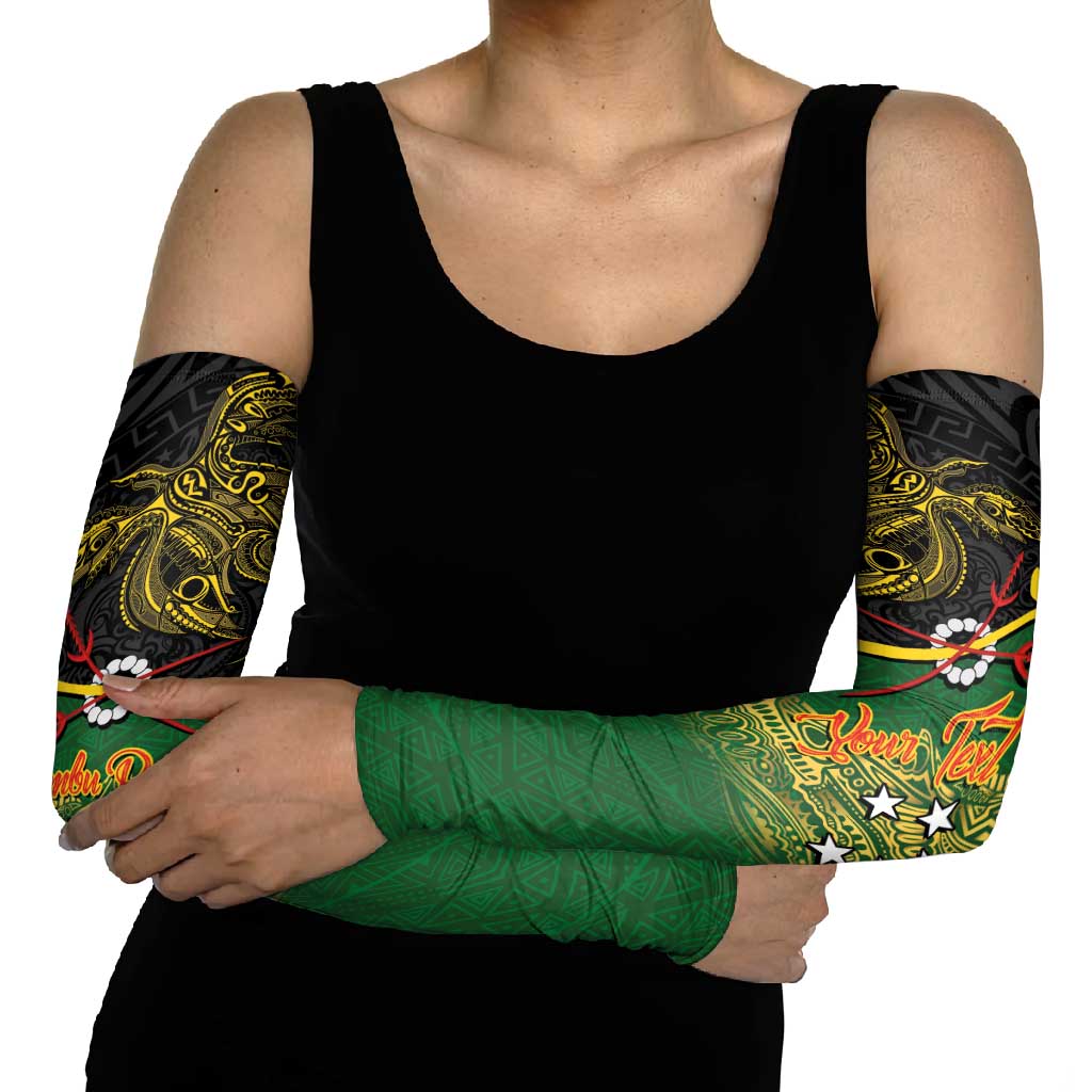Personalized Chimpu Province Papua New Guinea Arm Sleeves Bird-of-paradise Art Tattoo and Melanesian Motifs - Polynesian Pride