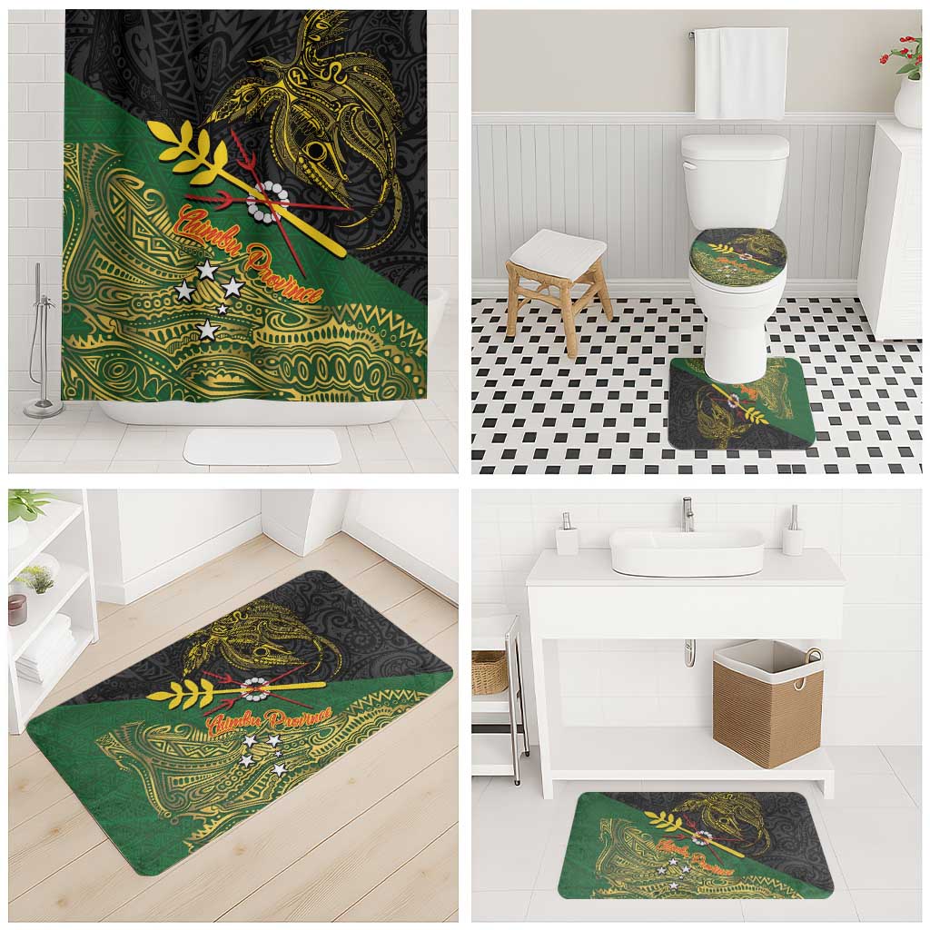 Chimpu Province Papua New Guinea Bathroom Set Bird-of-paradise Art Tattoo and Melanesian Motifs - Polynesian Pride