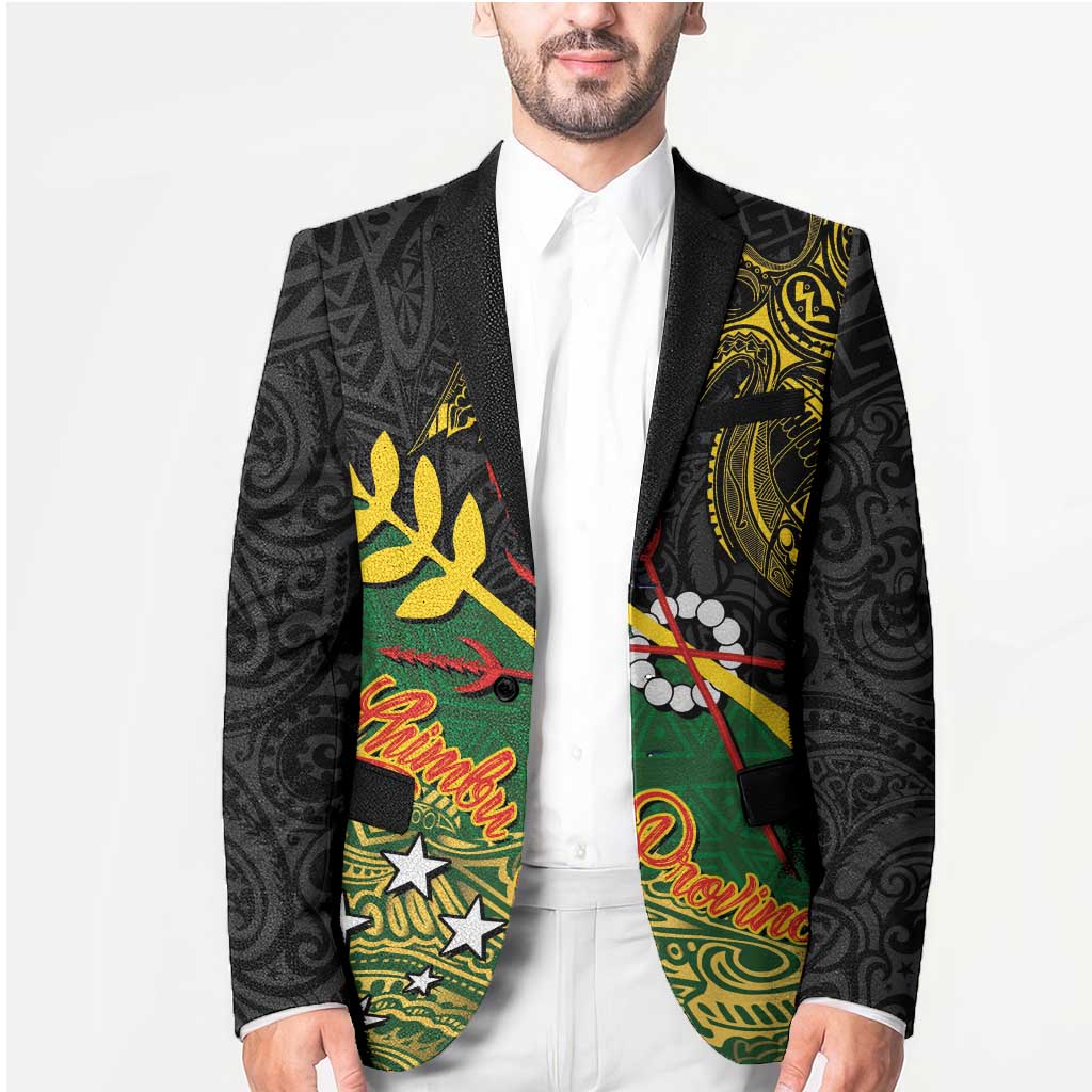 Personalized Chimpu Province Papua New Guinea Blazer Bird-of-paradise Art Tattoo and Melanesian Motifs - Polynesian Pride