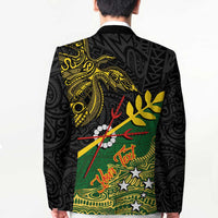 Personalized Chimpu Province Papua New Guinea Blazer Bird-of-paradise Art Tattoo and Melanesian Motifs - Polynesian Pride