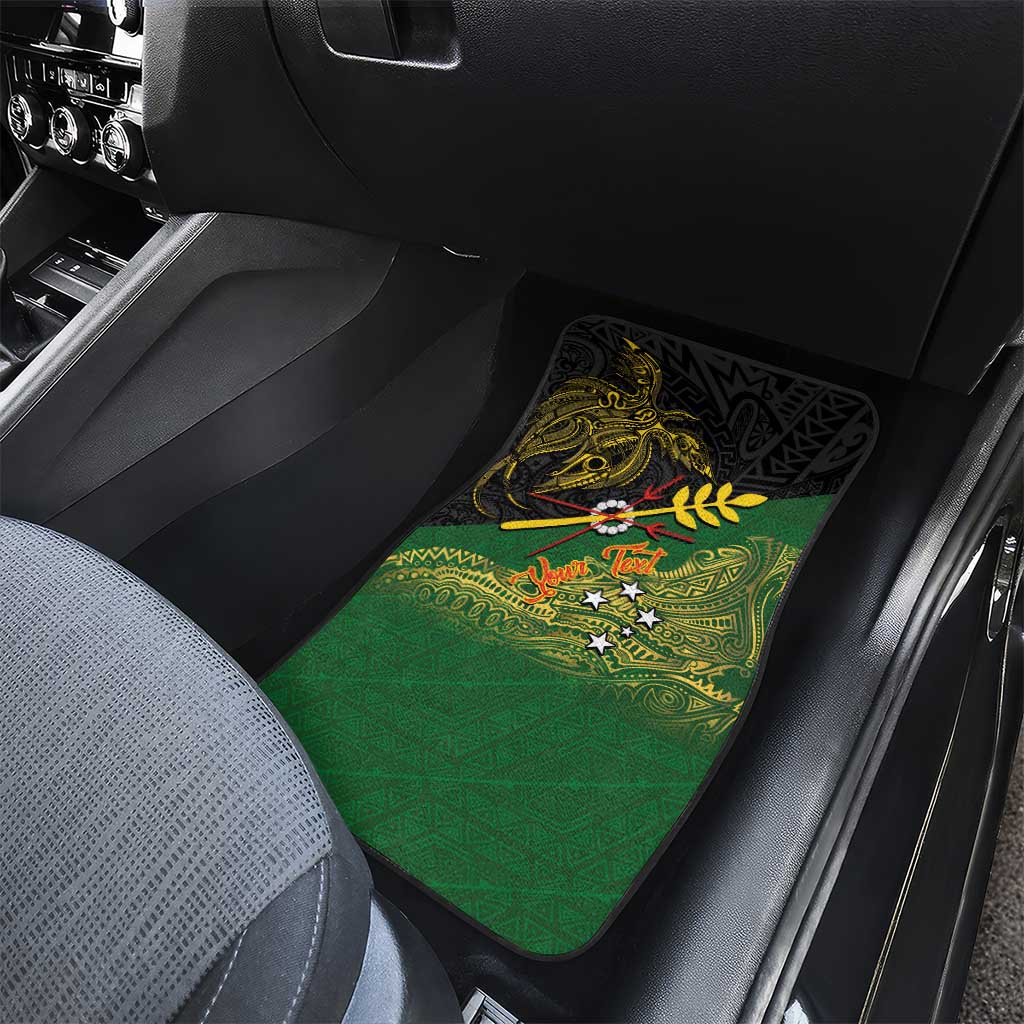 Personalized Chimpu Province Papua New Guinea Car Mats Bird-of-paradise Art Tattoo and Melanesian Motifs - Polynesian Pride