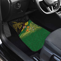 Personalized Chimpu Province Papua New Guinea Car Mats Bird-of-paradise Art Tattoo and Melanesian Motifs - Polynesian Pride