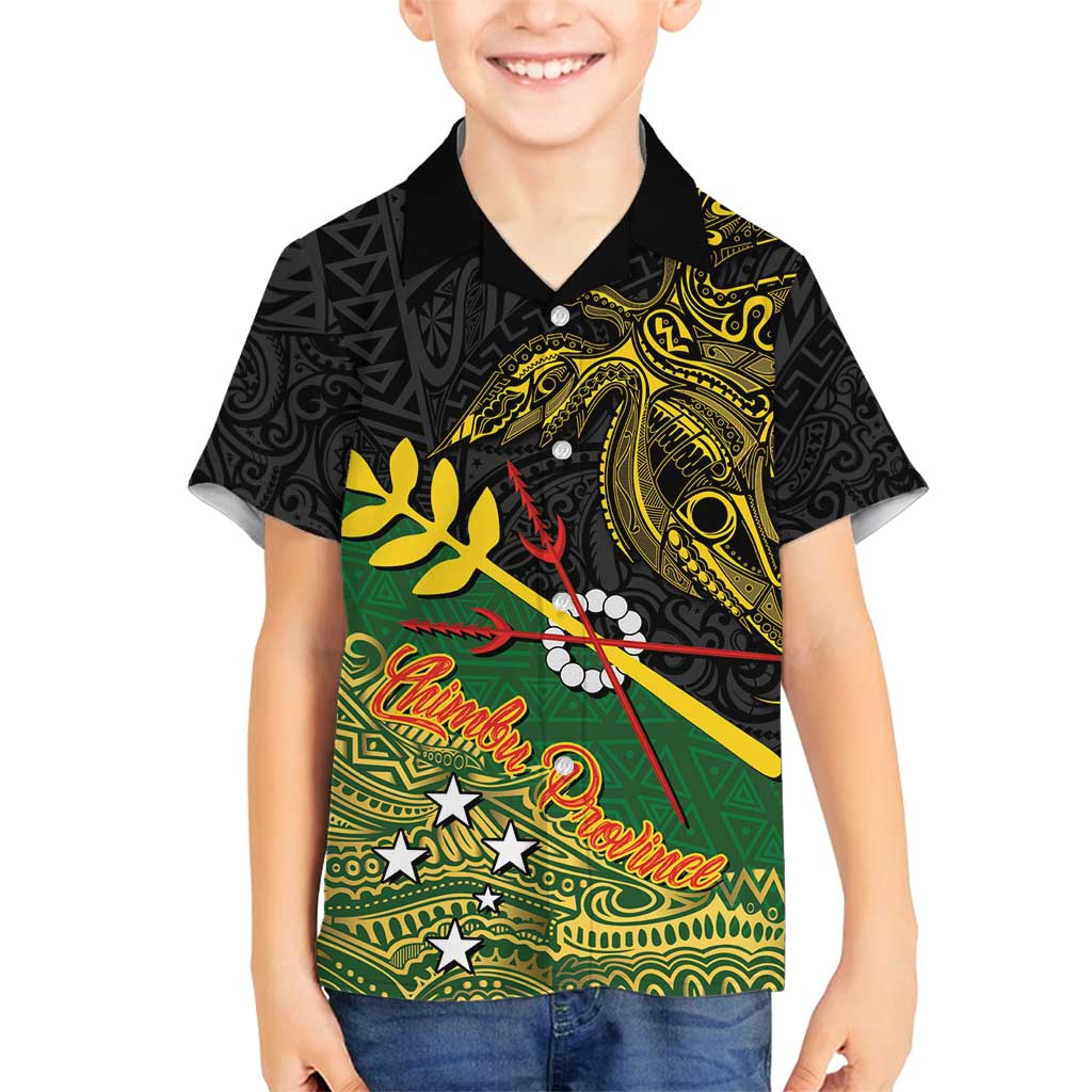 Personalized Chimpu Province Papua New Guinea Family Matching Summer Maxi Dress and Hawaiian Shirt Bird-of-paradise Art Tattoo and Melanesian Motifs - Polynesian Pride
