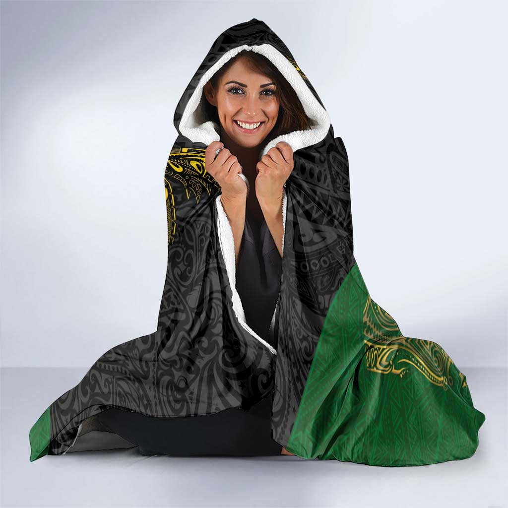 Chimpu Province Papua New Guinea Hooded Blanket Bird-of-paradise Art Tattoo and Melanesian Motifs - Polynesian Pride