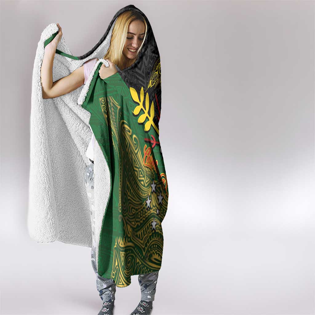 Chimpu Province Papua New Guinea Hooded Blanket Bird-of-paradise Art Tattoo and Melanesian Motifs - Polynesian Pride