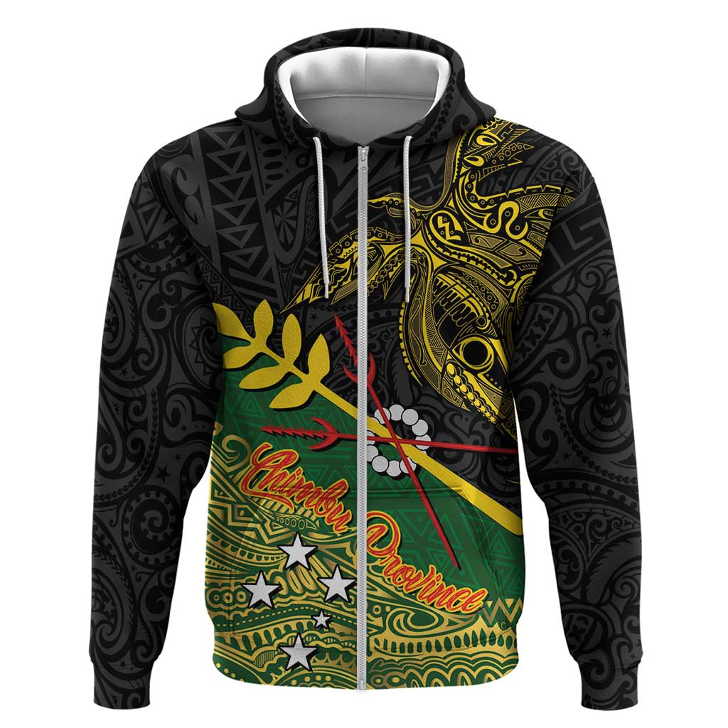 Personalized Chimpu Province Papua New Guinea Hoodie Bird-of-paradise Art Tattoo and Melanesian Motifs - Polynesian Pride