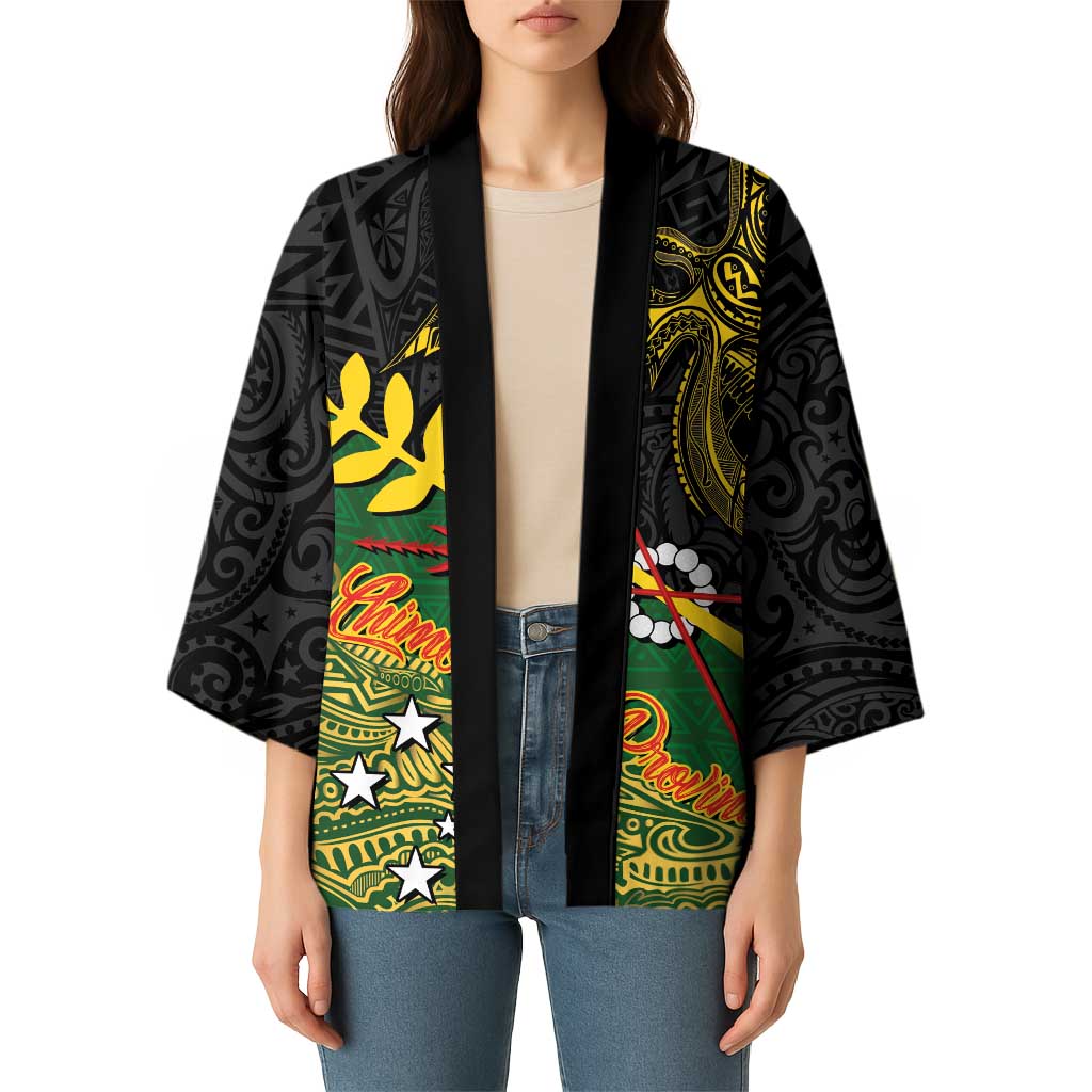 Personalized Chimpu Province Papua New Guinea Kimono Bird-of-paradise Art Tattoo and Melanesian Motifs LT03 - Polynesian Pride
