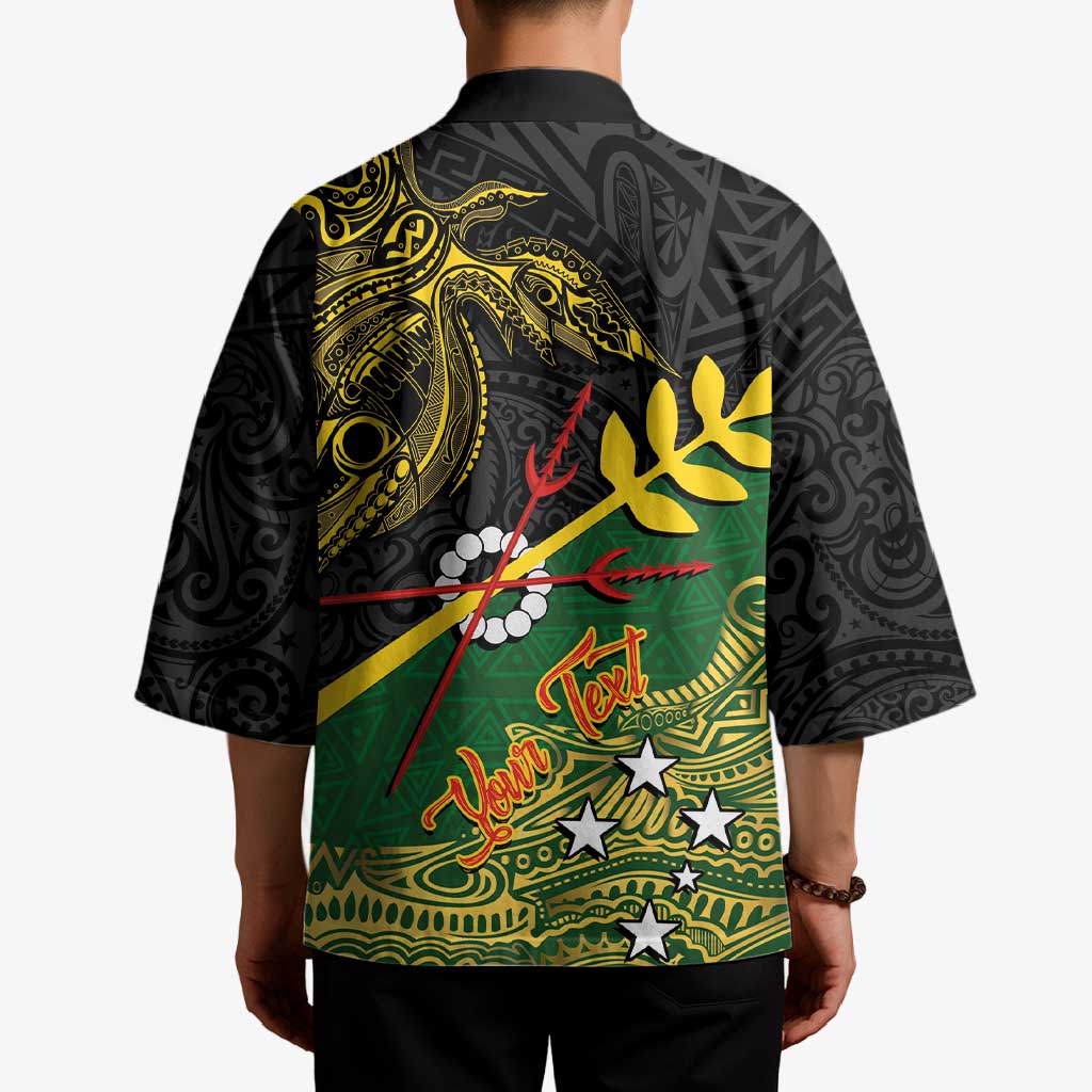 Personalized Chimpu Province Papua New Guinea Kimono Bird-of-paradise Art Tattoo and Melanesian Motifs LT03 - Polynesian Pride