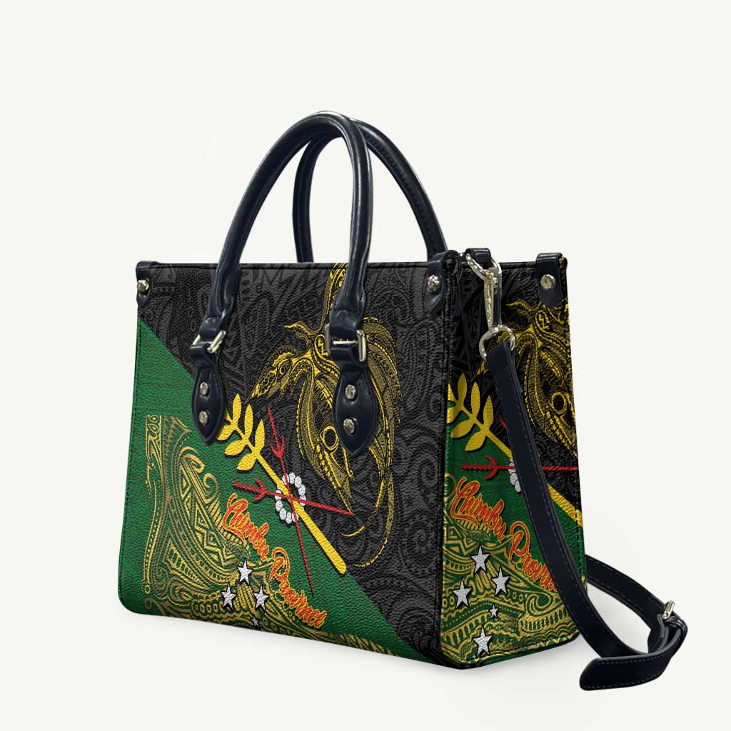 Chimpu Province Papua New Guinea Leather Bag Bird-of-paradise Art Tattoo and Melanesian Motifs - Polynesian Pride