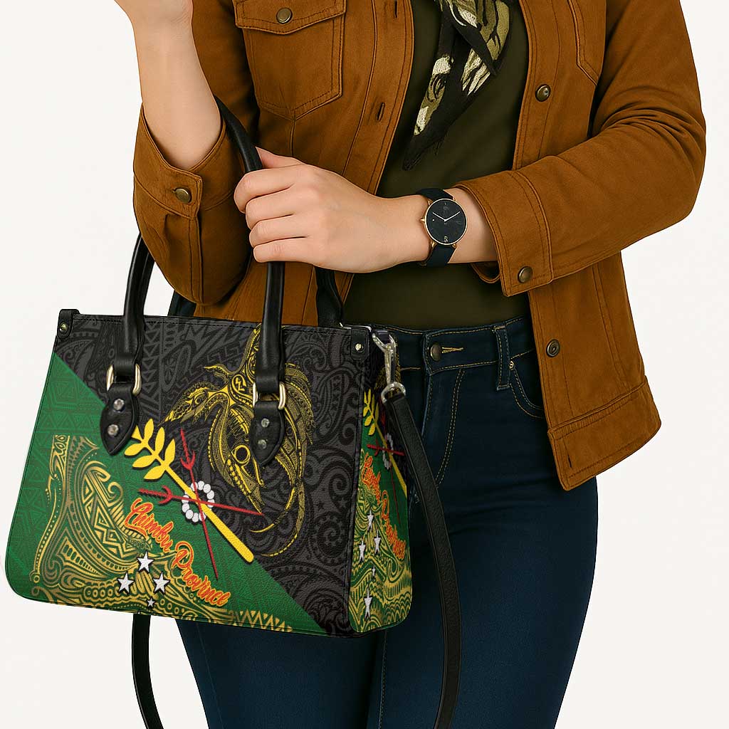 Chimpu Province Papua New Guinea Leather Bag Bird-of-paradise Art Tattoo and Melanesian Motifs - Polynesian Pride