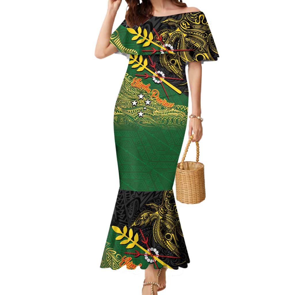 Personalized Chimpu Province Papua New Guinea Mermaid Dress Bird-of-paradise Art Tattoo and Melanesian Motifs - Polynesian Pride