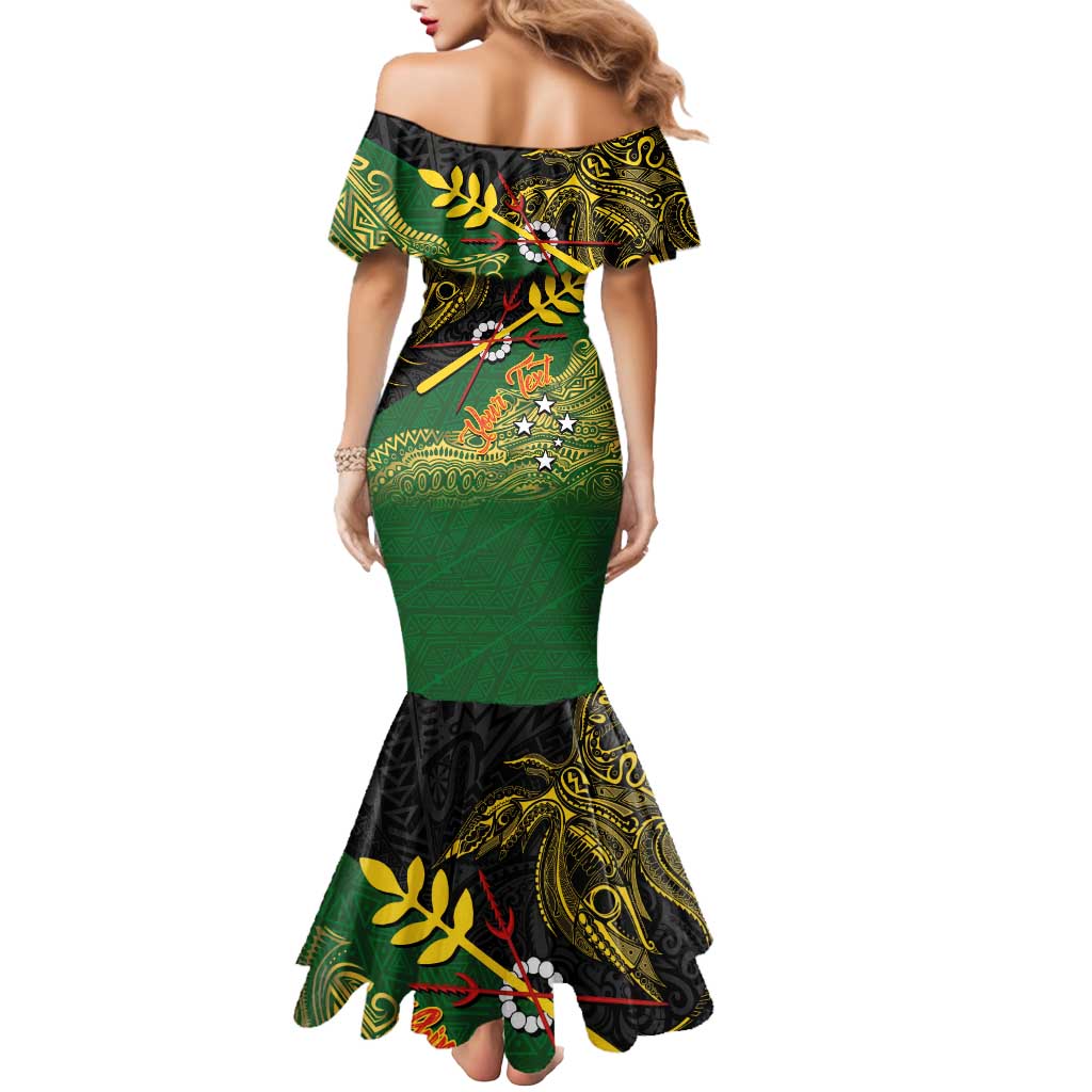 Personalized Chimpu Province Papua New Guinea Mermaid Dress Bird-of-paradise Art Tattoo and Melanesian Motifs - Polynesian Pride