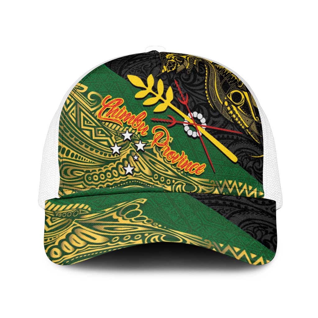 Chimpu Province Papua New Guinea Mesh Trucker Cap Bird-of-paradise Art Tattoo and Melanesian Motifs - Polynesian Pride