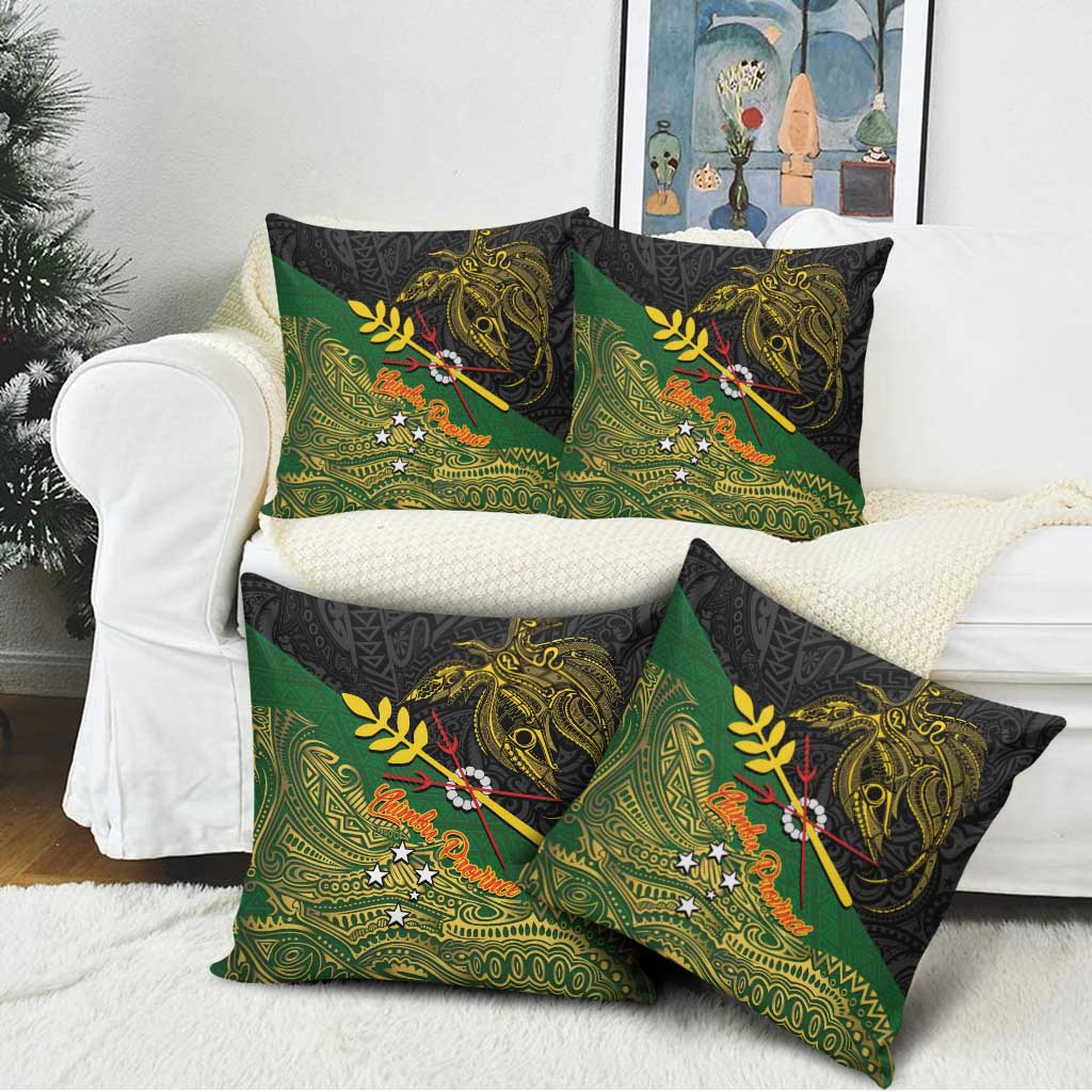 Chimpu Province Papua New Guinea Pillow Cover Bird-of-paradise Art Tattoo and Melanesian Motifs - Polynesian Pride