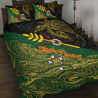 Chimpu Province Papua New Guinea Quilt Bed Set Bird-of-paradise Art Tattoo and Melanesian Motifs - Polynesian Pride