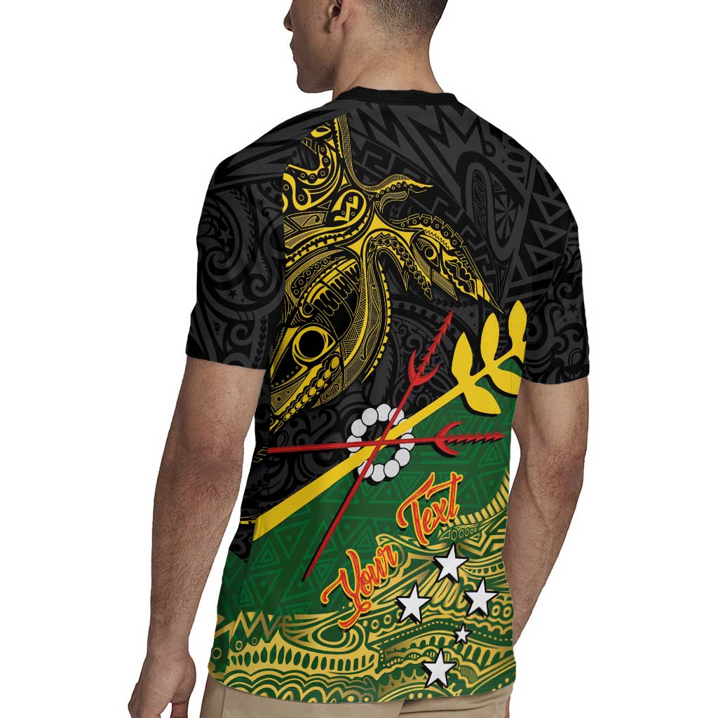 Personalized Chimpu Province Papua New Guinea Rugby Jersey Bird-of-paradise Art Tattoo and Melanesian Motifs - Polynesian Pride