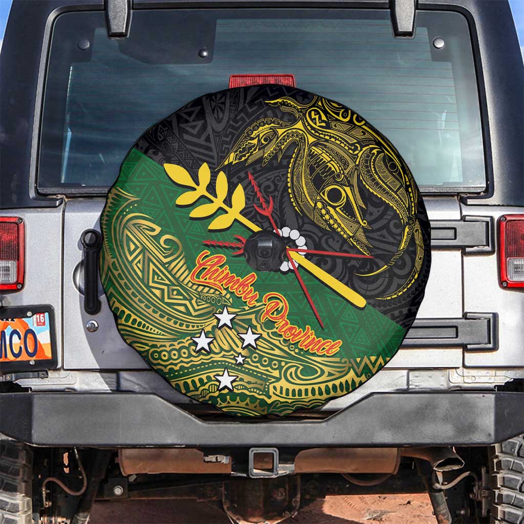 Chimpu Province Papua New Guinea Spare Tire Cover Bird-of-paradise Art Tattoo and Melanesian Motifs - Polynesian Pride
