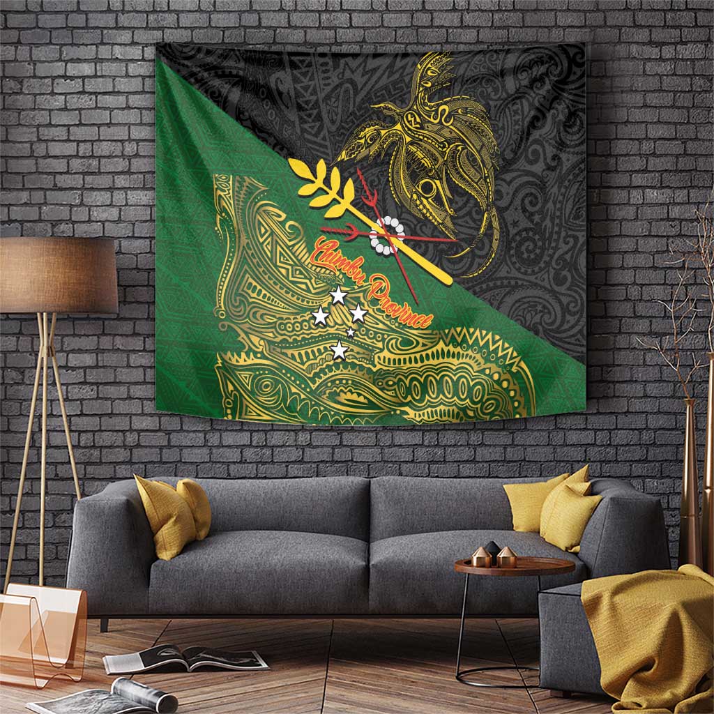 Chimpu Province Papua New Guinea Tapestry Bird-of-paradise Art Tattoo and Melanesian Motifs LT03 Black - Polynesian Pride