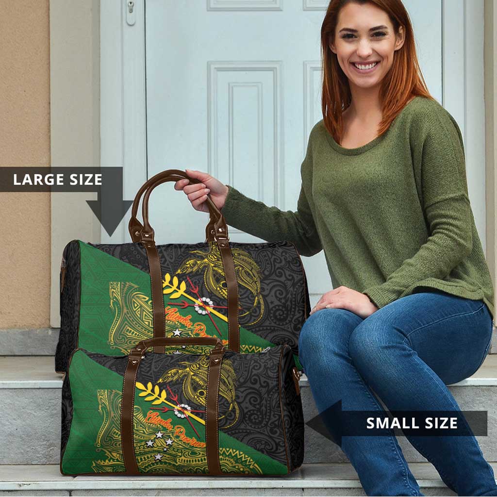 Chimpu Province Papua New Guinea Travel Bag Bird-of-paradise Art Tattoo and Melanesian Motifs - Polynesian Pride