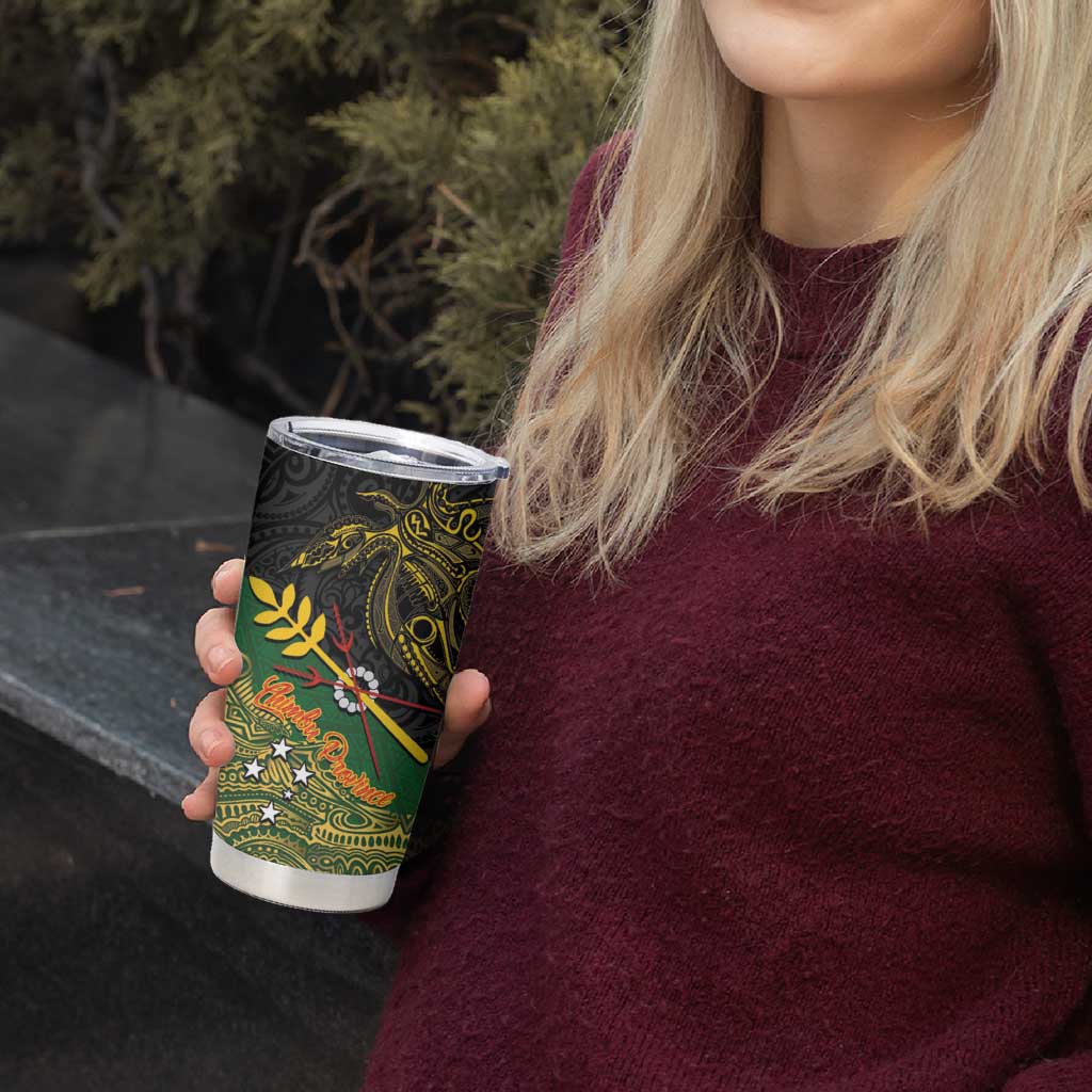 Chimpu Province Papua New Guinea Tumbler Cup Bird-of-paradise Art Tattoo and Melanesian Motifs - Polynesian Pride