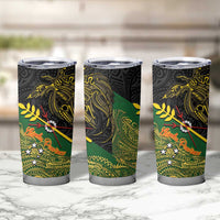 Chimpu Province Papua New Guinea Tumbler Cup Bird-of-paradise Art Tattoo and Melanesian Motifs - Polynesian Pride