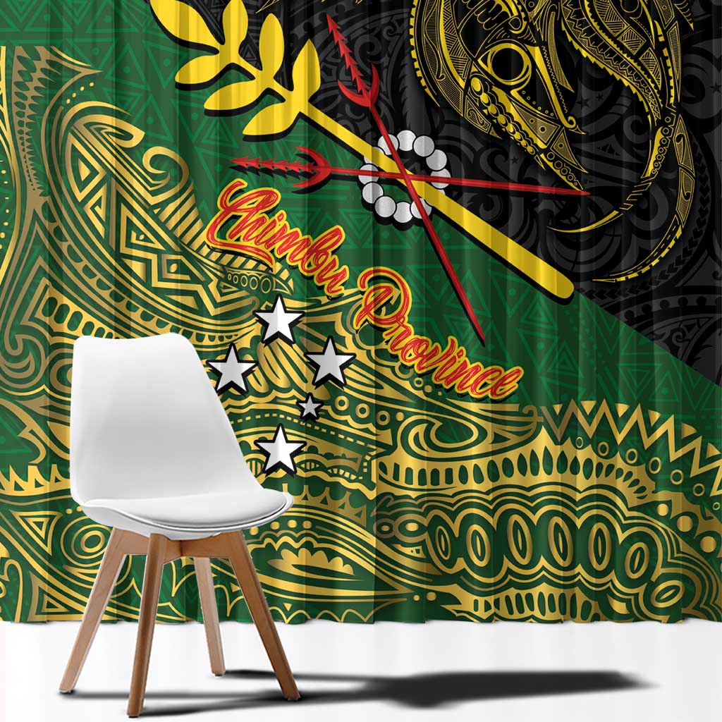 Chimpu Province Papua New Guinea Window Curtain Bird-of-paradise Art Tattoo and Melanesian Motifs - Polynesian Pride