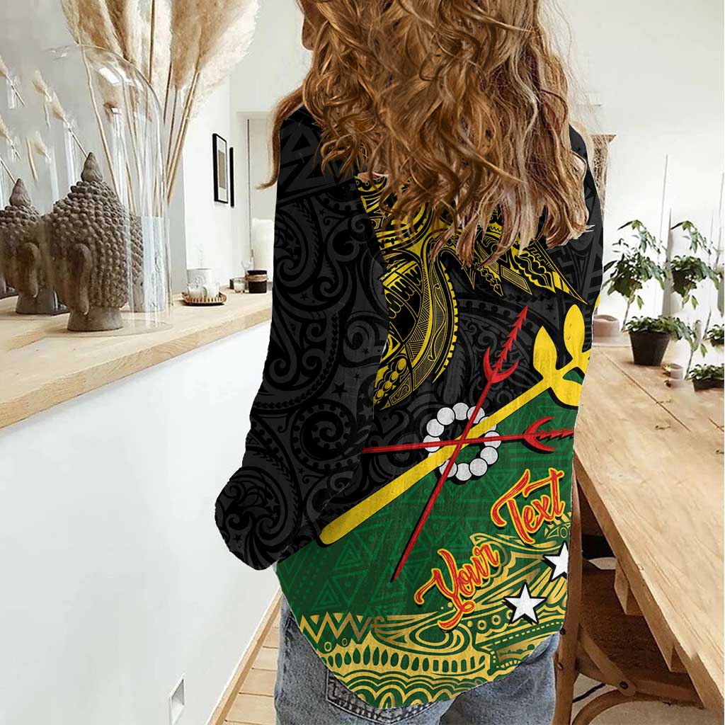Personalized Chimpu Province Papua New Guinea Women Casual Shirt Bird-of-paradise Art Tattoo and Melanesian Motifs - Polynesian Pride
