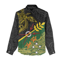 Personalized Chimpu Province Papua New Guinea Women Casual Shirt Bird-of-paradise Art Tattoo and Melanesian Motifs - Polynesian Pride