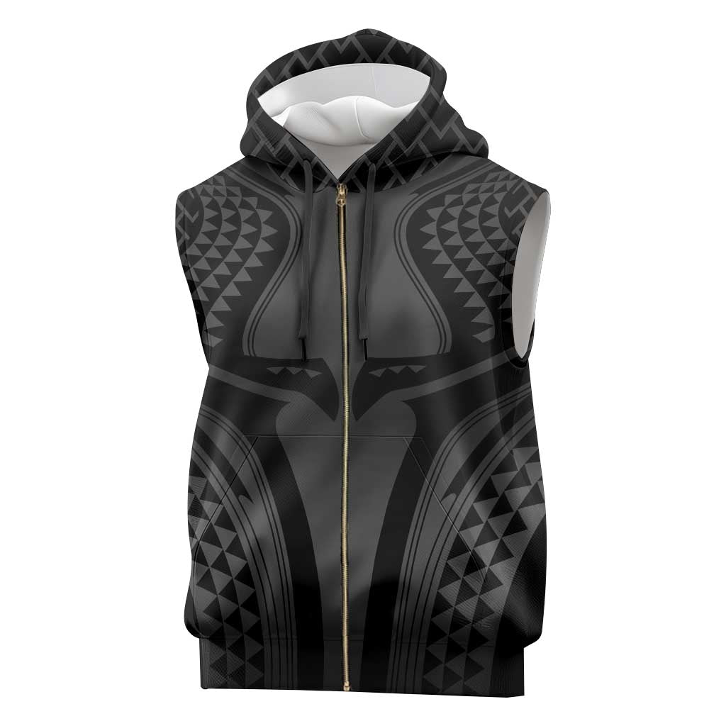 Hawaiian Kakau Art Tattoos Aquaman Style Sleeveless Zip Hoodie Special Edition - Polynesian Pride