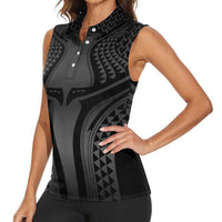 Hawaiian Kakau Art Tattoos Aquaman Style Women Sleeveless Polo Shirt Special Edition - Polynesian Pride
