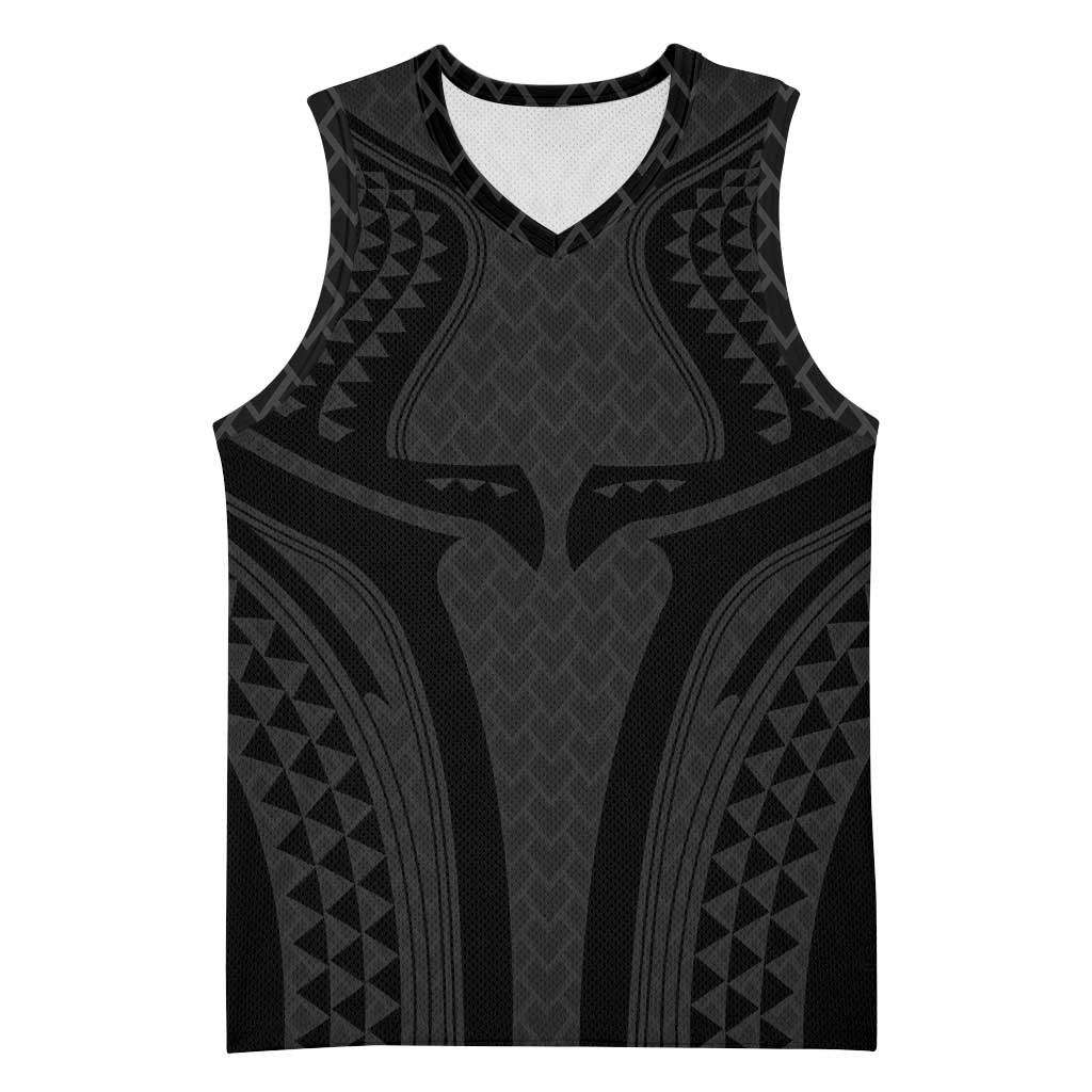 Hawaiian Kakau Art Tattoos Aquaman Style Basketball Jersey Black Version LT03 Unisex Black - Polynesian Pride