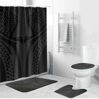 Hawaiian Kakau Art Tattoos Aquaman Style Bathroom Set Black Version - Polynesian Pride