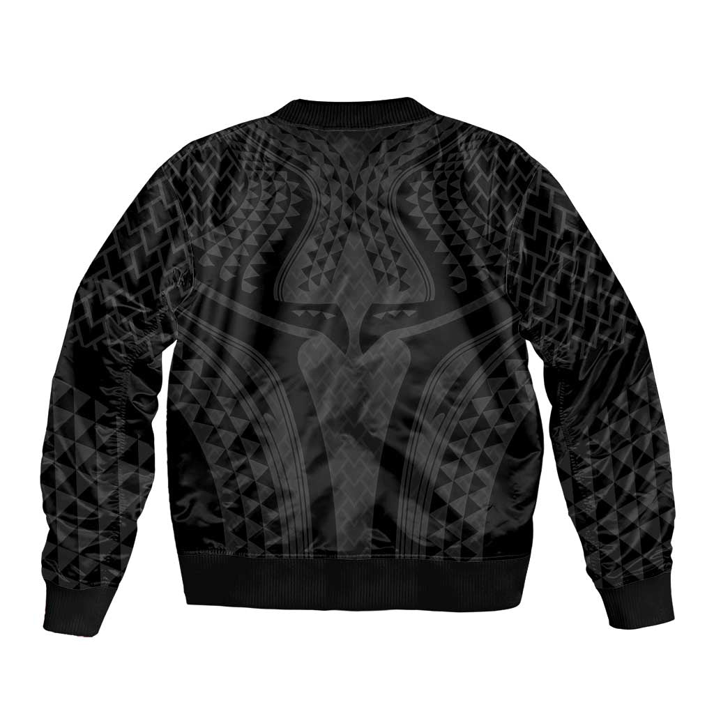 Hawaiian Kakau Art Tattoos Aquaman Style Bomber Jacket Black Version - Polynesian Pride
